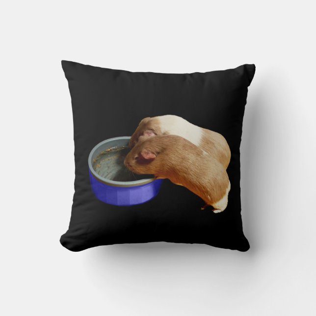 Two Brown And White Guinea Pigs,   Cushion (Front)