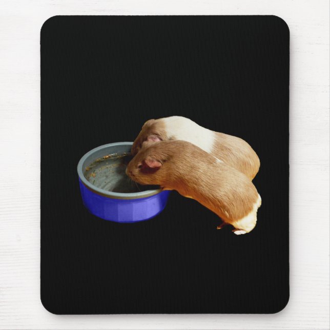 Two Brown And White Guinea Pigs,  Mouse Pad (Front)