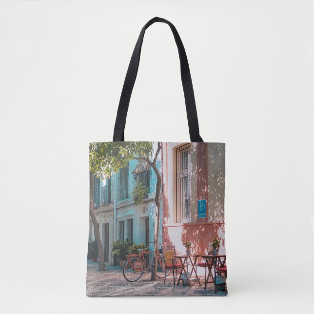 Two brown table outside tote bag (Front)