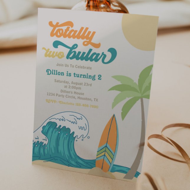 Two-Bular Birthday Invitation | Surf Invitation (Creator Uploaded)