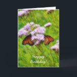 Two Butterflies Butterfly Friend Birthday Card<br><div class="desc">This charming card features my original artwork, consisting of my original photograph of two butterflies on wildflowers. I applied a watercolor painterly technique to give it an artistic flair. The front of the card states, "Happy Birthday!" and the inside of the card states "To a good friend, may you share...</div>