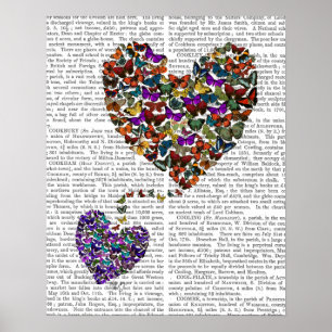 Two Butterfly Hearts Poster