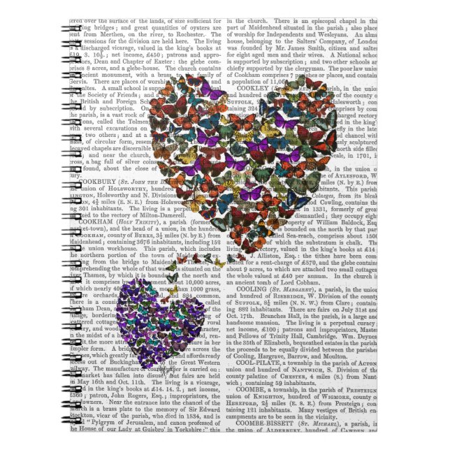 Two Butterfly Hearts Spiral Notebook (Front)