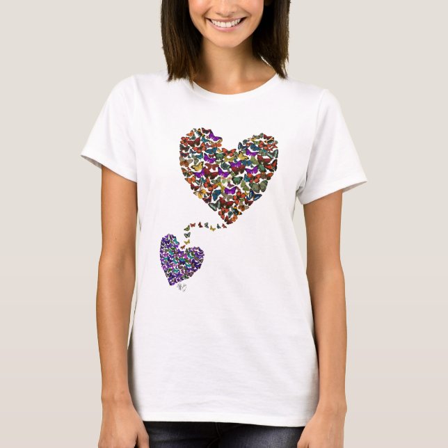 Two Butterfly Hearts T-Shirt (Front)