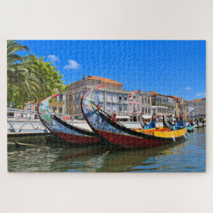 Two canal boats, Aveiro, Portugal  Jigsaw Puzzle
