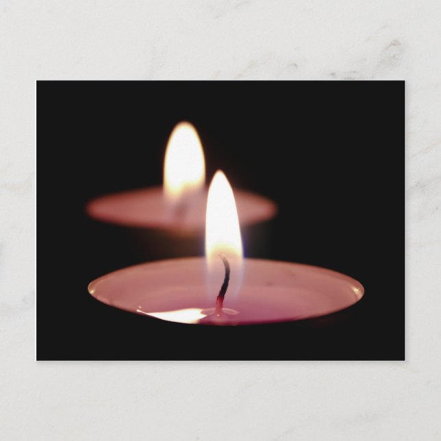 Two candles postcard (Front)