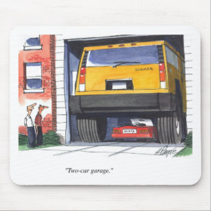 Two Car Garage Mouse Pad