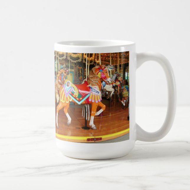 Two Carousel Horses Seattle Zoo Coffee Mug (Right)