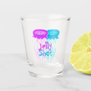 Two Cartoon Jellyfish Shot Glass