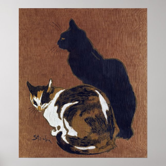 Two Cats, Alexandre Steinlen Poster (Front)