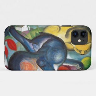Two Cats, Blue and Yellow, Franz Marc Case-Mate iPhone Case