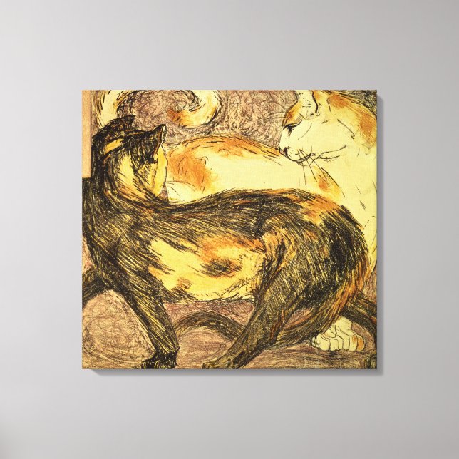 Two Cats Canvas Print (Front)