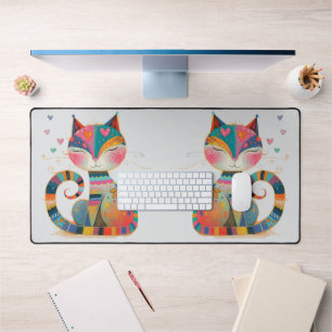 Two Cats Desk Mat