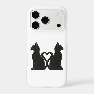 Two Cats Heart Tail iPhone Case