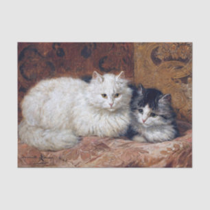 Two Cats • Henriette Ronner-Knip (1821-1909) Tissue Paper