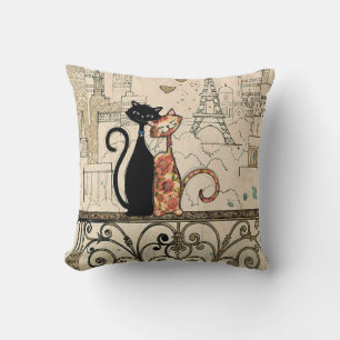 Two Cats in Love Cushion