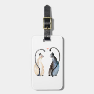 Two Cats in Love Luggage Tag