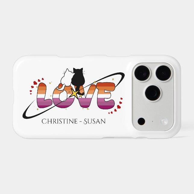 Two Cats In Love Sunset Lesbian Flag (Back (Horizontal))