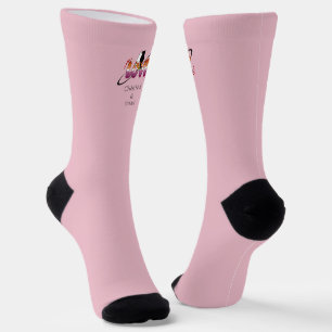 Two Cats In Love Sunset Lesbian Flag Socks