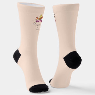 Two Cats In Love Sunset Lesbian Flag Socks