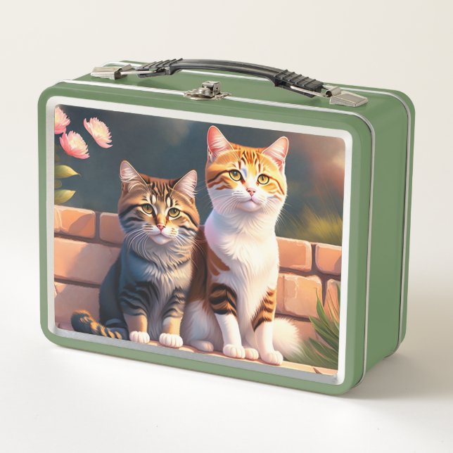 Two Cats Metal Lunchbox (Front)