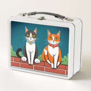 Two Cats Metal Lunchbox