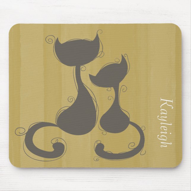 Two Cats Mouse Pad (Front)
