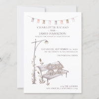 Two Cats on a Bench Animal Themed Wedding