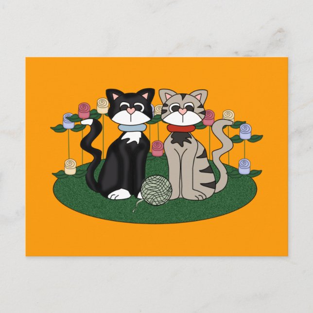 Two Cats Postcard (Front)