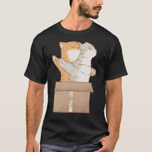 Two Cats Sail In A Box For Cat Owners Friends T-Shirt