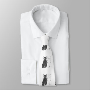 Two cats tie
