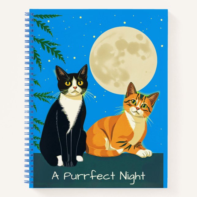 Two Cats Under the Full Moon Journal  (Front)