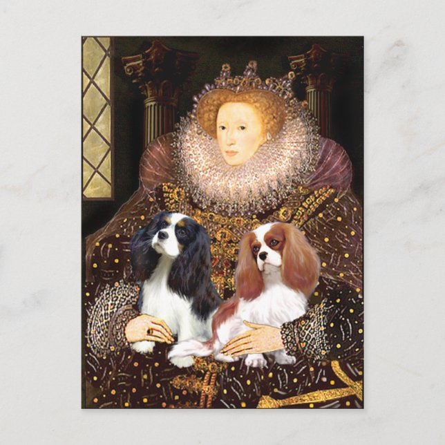 Two Cavaliers / Queen Postcard (Front)