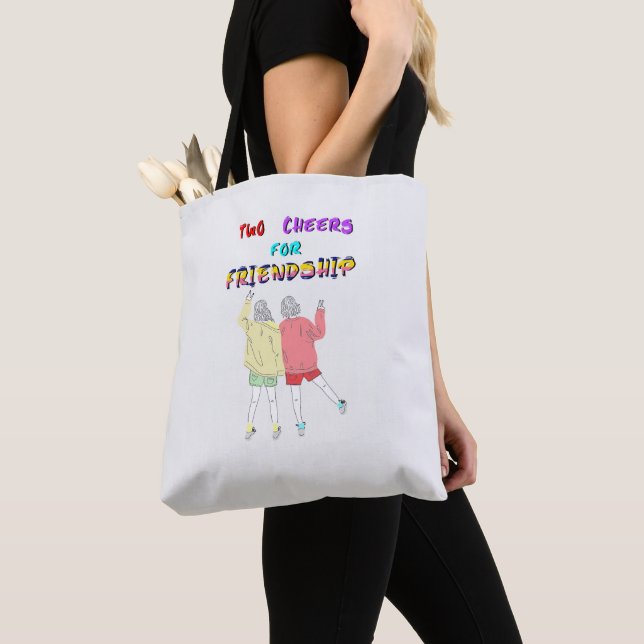 Two Cheers For Friendship 30 Girls July Friends Tote Bag (Close Up)