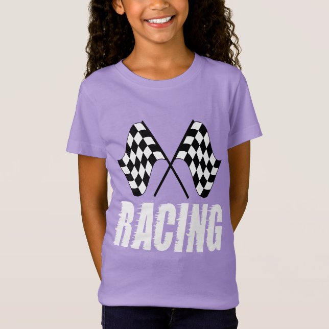 Two chequered racing flags for the competition 2 T-Shirt (Front)
