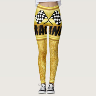 Two chequered racing flags for the competition win leggings