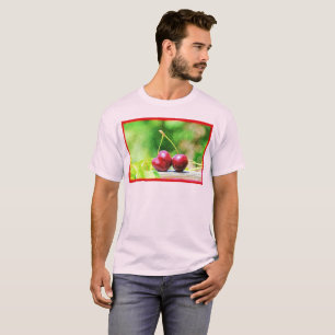 "Two Cherries Fruit" Cute Photo. Buy Now T-Shirt