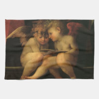 Two Cherubs Reading by Rosso Fiorentino, Angels