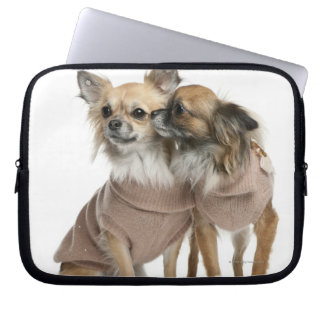 Two Chihuahuas dressed (2 years old) Laptop Sleeve