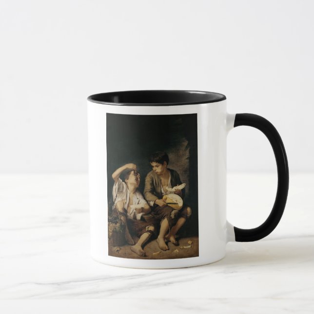Two Children Eating a Melon and Grapes, 1645-46 Mug (Right)