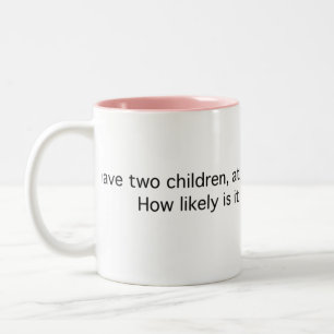 Two Children, One a Girl Two-Tone Coffee Mug
