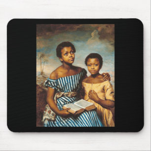 Two Children With A Book (1831) African American Mouse Pad