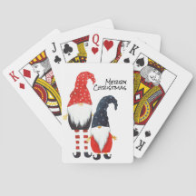 Two Christmas Elf Playing Cards