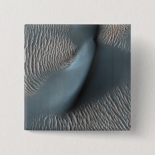 Two classes of aeolian bedforms 15 cm square badge (Front)