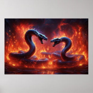 Two Cobras In Hell (24 x 36) Poster
