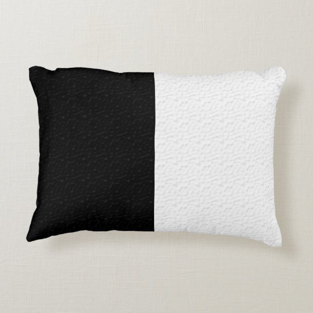 Two Colour Black And White Decorative Cushion (Back)