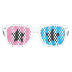 Two Colour Lens Pink & Blue Star Kids Sunglasses