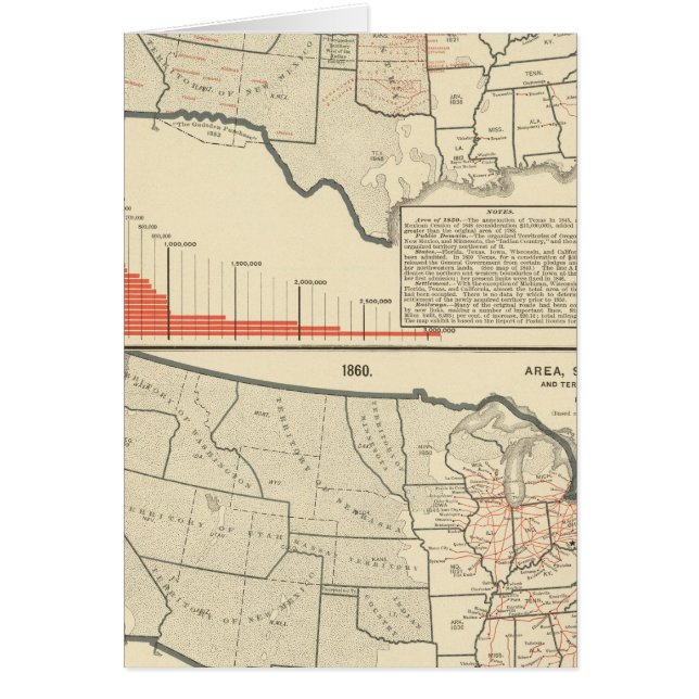 Two colour lithographed maps of United States (Front)