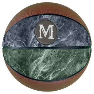 Two colour marble monogram - Pick your colours Basketball