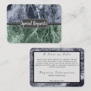 Two colour marble monogram - Pick your colours Enclosure Card